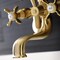 Kingston Brass KS246SB Wall Mount Clawfoot Tub Faucet with Hand Shower, Brushed Brass KS246SB - alternate 6